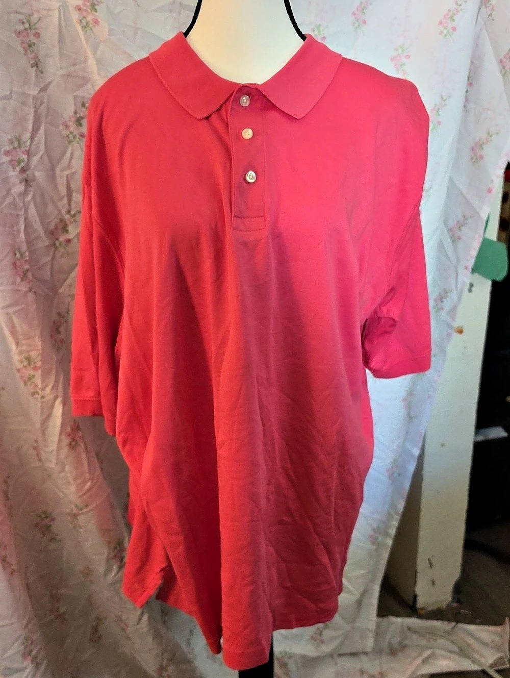 Lands' End Men's Polo Shirt in Coral XXL